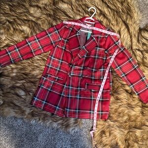 Maurices Red Plaid Blazer
